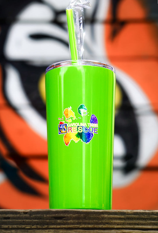 Pawprint Tumbler with Straw
