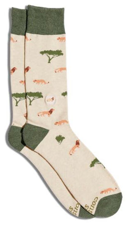 Protect Lions Socks - Cream