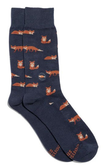 Protect Foxes Socks - Navy