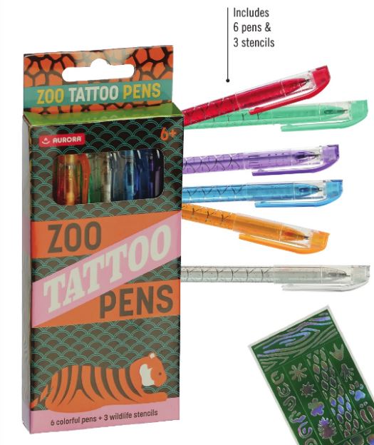 Zoo Tattoo Pen Set