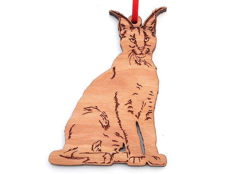 Caracal Wooden Ornament