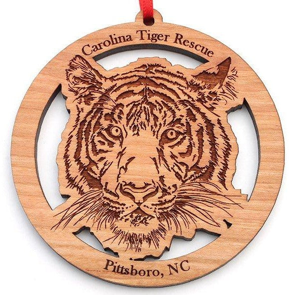Tiger & Logo Wooden Ornament